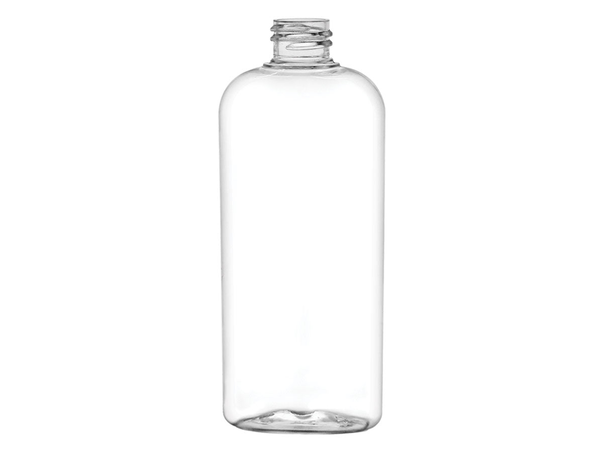 4 oz Clear 20-410 PET Cosmo Round Reverse Taper Oval Plastic Bottle ...