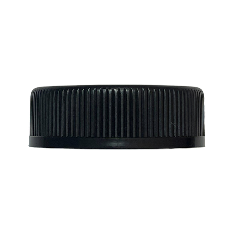 45-400 Black Text Child-Resistant Plastic Cap (No Liner)