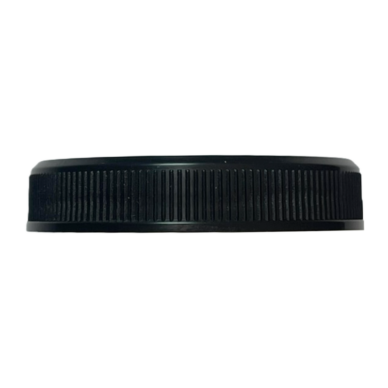 58-400 Black Ribbed Plastic Cap (Universal Heat Seal Liner)