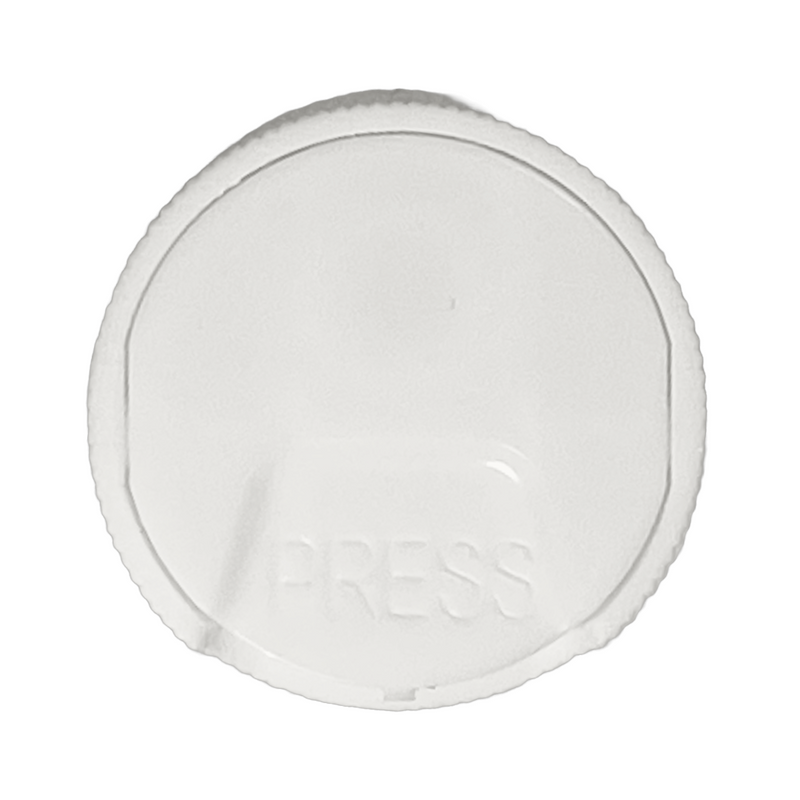 24-410 White Ribbed Plastic Disc Top Cap