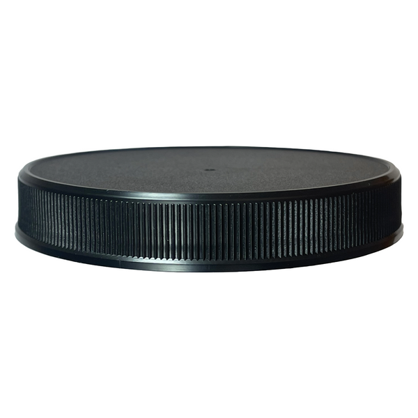 89-400 Black Ribbed Plastic Cap (No Liner)