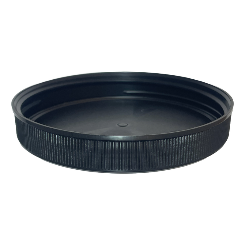 89-400 Black Ribbed Plastic Cap (No Liner)