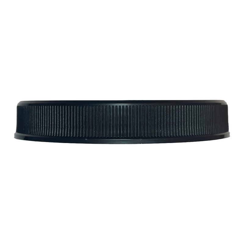 89-400 Black Ribbed Plastic Cap (Universal Heat Induction Seal Liner)