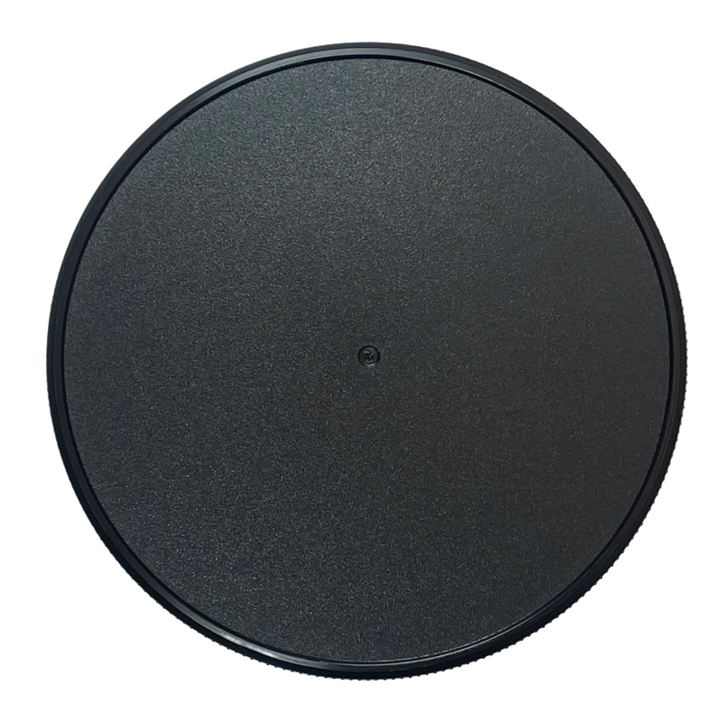 89-400 Black Ribbed Plastic Cap (Pressure Sensitive Liner)