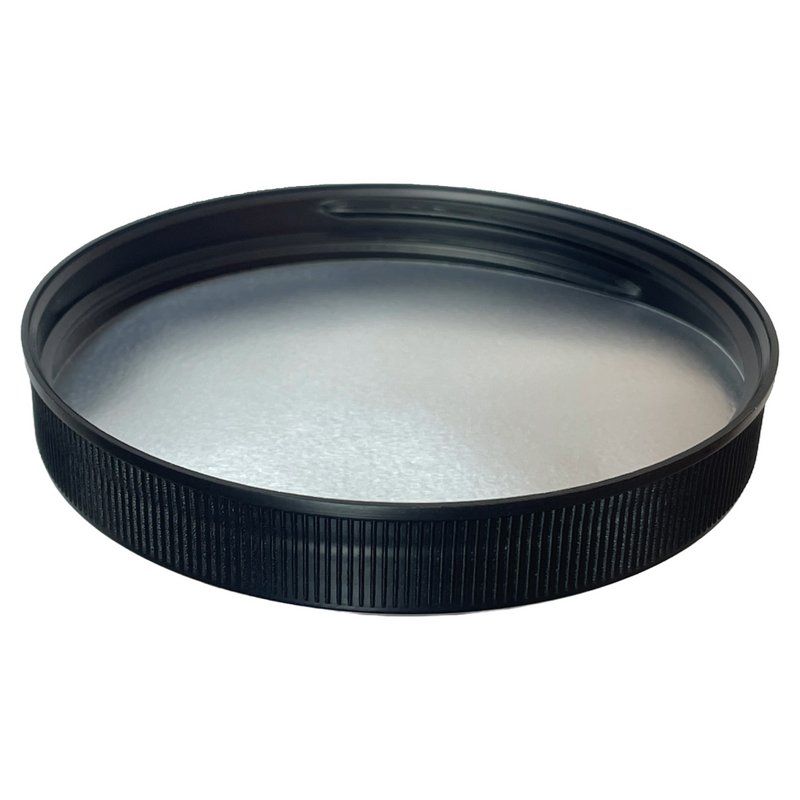 89-400 Black Ribbed Plastic Cap (Universal Heat Induction Seal Liner)