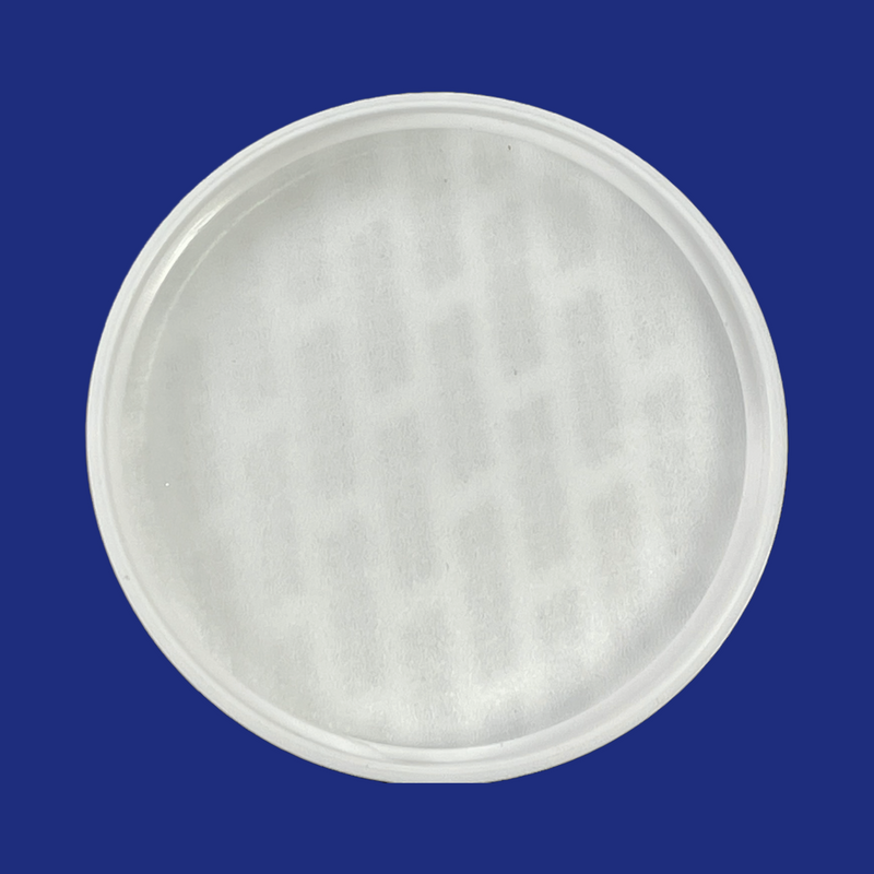 58-400 White Ribbed Plastic Cap (Pressure Sensitive Liner)