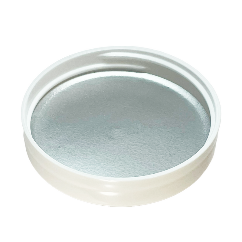 58-400 White Smooth Plastic Cap (Universal Heat Seal Liner)