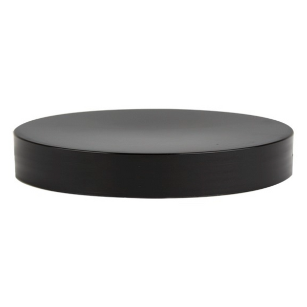 89-400 Black Smooth Plastic Cap (Printed Pressure Sensitive Liner)