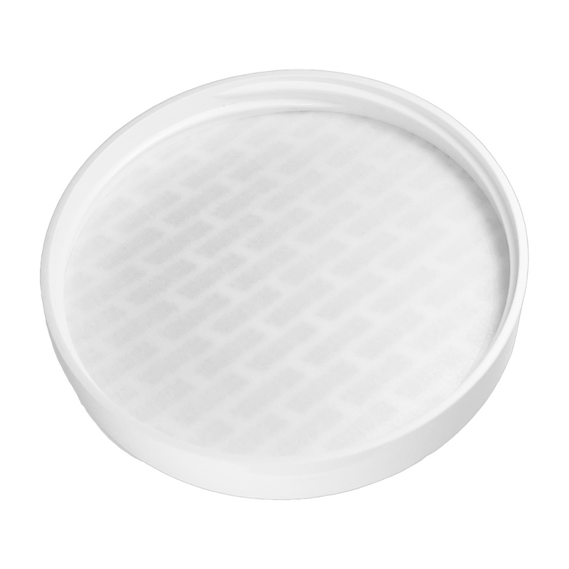 89-400 White Smooth Plastic Cap (Pressure Sensitive Liner)