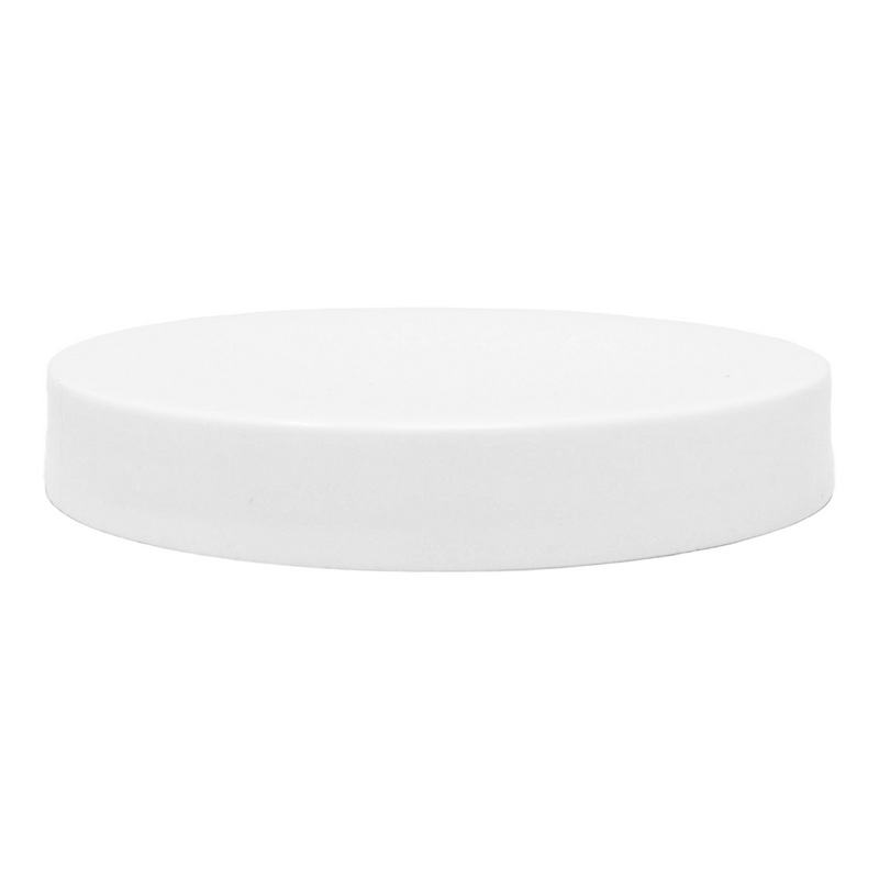 89-400 White Smooth Plastic Cap (Pressure Sensitive Liner)