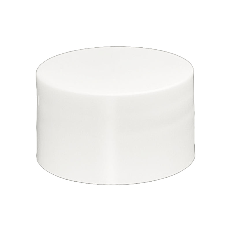 28-410 White Smooth Plastic Cap (Foam Liner)