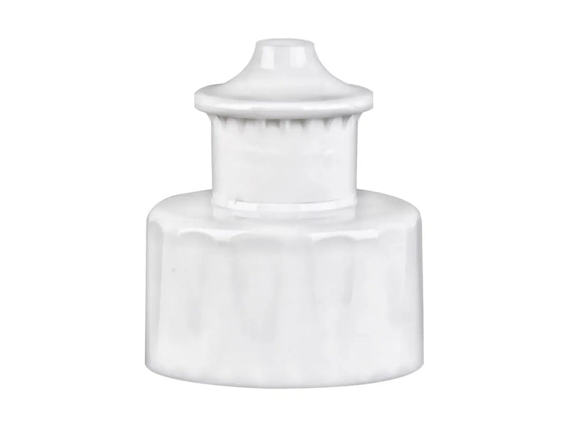 28-410 White Smooth Push Pull Plastic Cap (.130" Orifice)