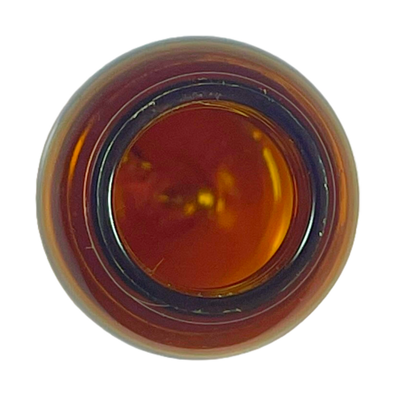 1 oz 20-410 Amber PET Cosmo Round Bottle