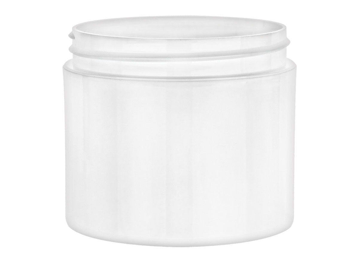 4 oz White 70-400 PP Double-Wall Square Base Plastic Jar - Citadel ...