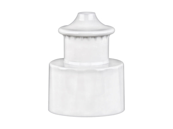 24-410 White Smooth Push Pull Plastic Cap