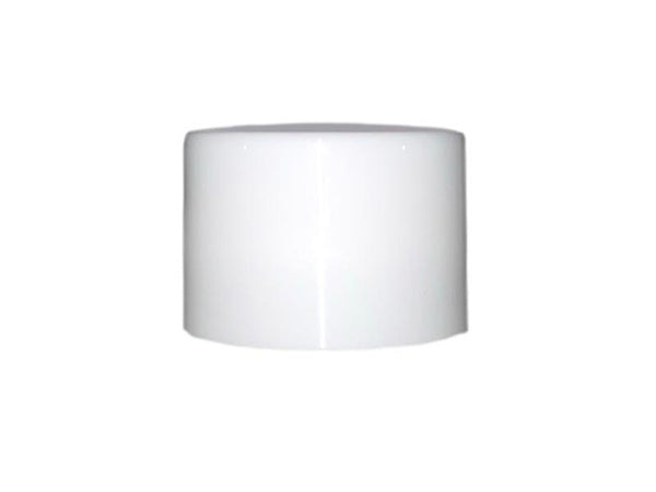 24-410 White Smooth Plastic Cap (Foam Liner)