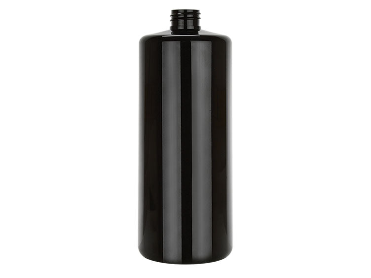 32 oz. Black PET Cylindrical Bottle with 28/410 Neck (Cap Sold