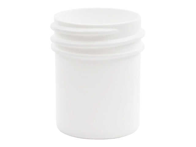 1/2 oz White 33-400 Polypropylene (PP) Single Wall Plastic Jar ...