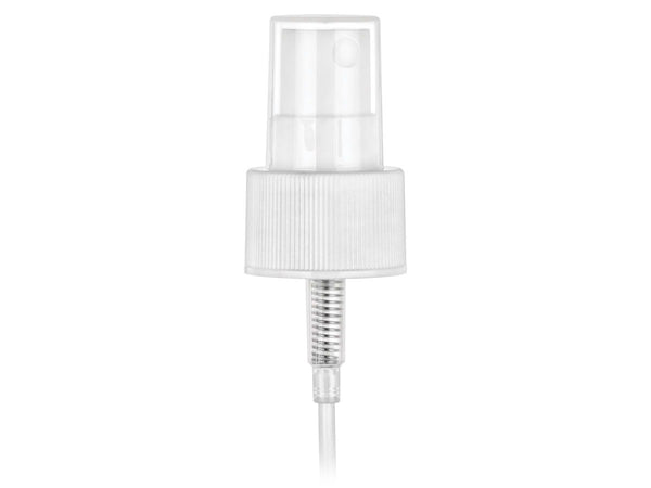 24-410 White Ribbed Fine Mist Sprayer ( 4.75" Dip Tube)